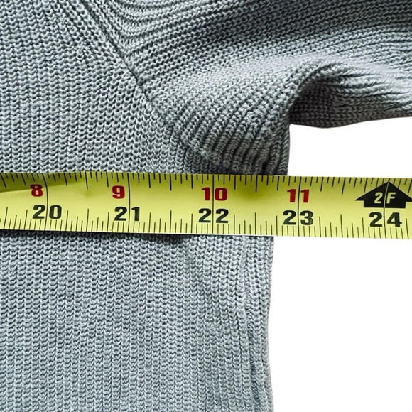 J Jill Gray Knit Long Sweater Pullover Tunic Textured Boat Neck XL Petite - Picture 7 of 11